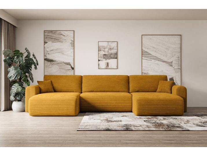 ALTDECOR Wohnlandschaft ORRO-U, Couch mit Schlaffunktion, Wohnzimmer - Wohnlandschaft, Corner Sofa Bett Eckcouch Couch L-Form Schlafcouch Ausziehbar von ALTDECOR