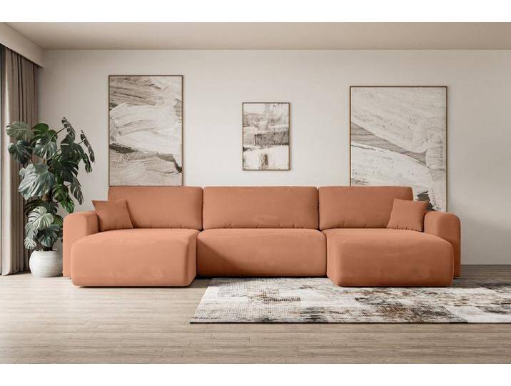 ALTDECOR Wohnlandschaft ORRO-U, Couch mit Schlaffunktion, Wohnzimmer - Wohnlandschaft, Corner Sofa Bett Eckcouch Couch L-Form Schlafcouch Ausziehbar von ALTDECOR
