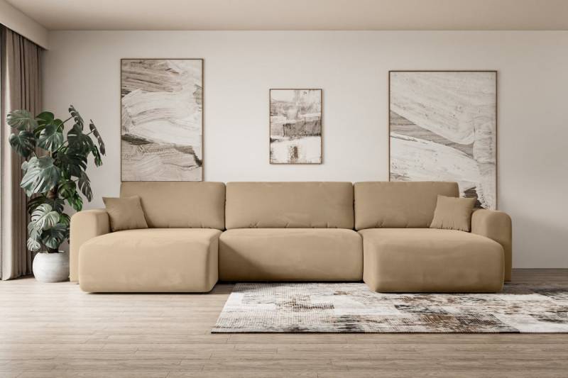 ALTDECOR Wohnlandschaft ORRO-U, Couch mit Schlaffunktion, Wohnzimmer - Wohnlandschaft, Corner Sofa Bett Eckcouch Couch L-Form Schlafcouch Ausziehbar von ALTDECOR