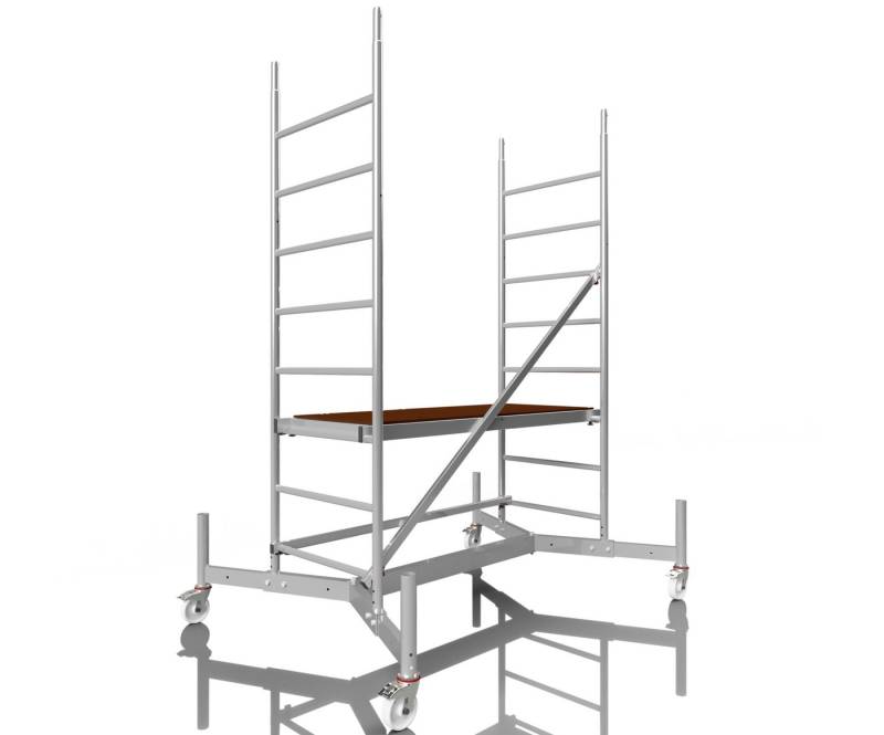 ALTEC Aluminium Fahrgerüst Rollfix 1.0 mit Ø125mm Rollen, teleskopierbare Traverse & Wandanker, maximale Arbeitshöhe 10 Meter ALTEC Aluminium Fahrgerüst Rollfix 1.0 mit Ø125mm Rollen, teleskopierbare Traverse & Wandanker, maximale Arbeitshöhe 10 Meter von ALTEC Aluminium