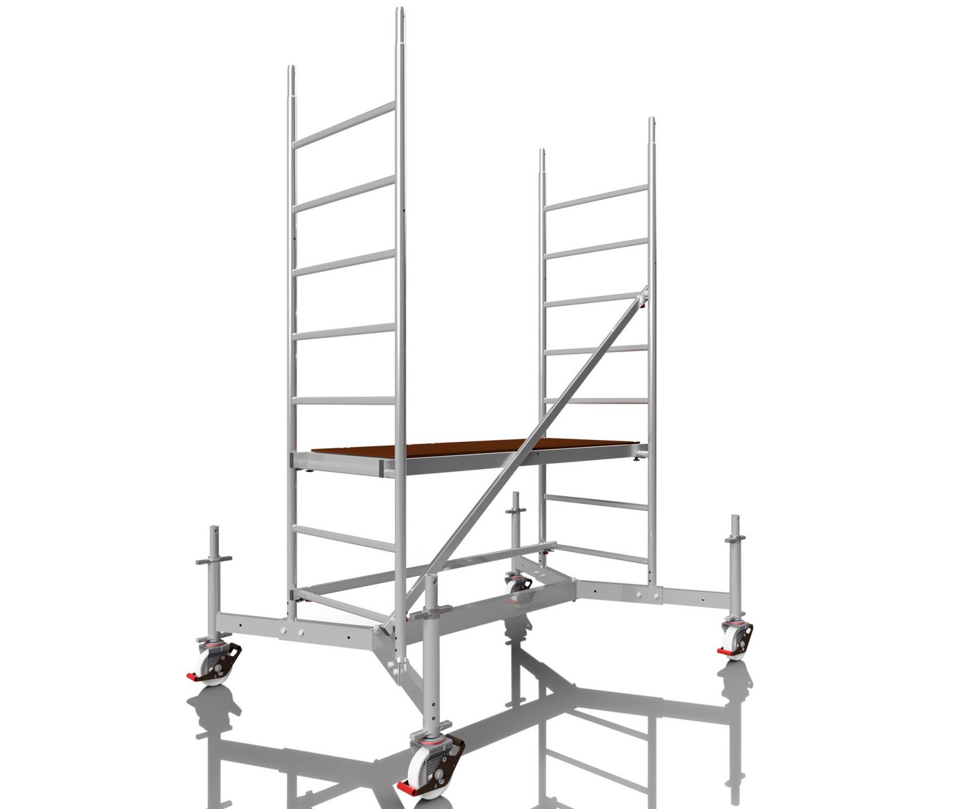 ALTEC Aluminium Fahrgerüst Rollfix 1.0 mit Ø150mm Rollen, teleskopierbare Traverse & Wandanker, maximale Arbeitshöhe 10 Meter ALTEC Aluminium Fahrgerüst Rollfix 1.0 mit Ø150mm Rollen, teleskopierbare Traverse & Wandanker, maximale Arbeitshöhe 10 Meter von ALTEC Aluminium