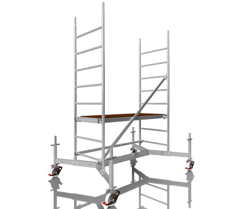 ALTEC Aluminium Fahrgerüst Rollfix 1.0 mit Ø150mm Rollen, teleskopierbare Traverse & Wandanker, maximale Arbeitshöhe 10 Meter ALTEC Aluminium Fahrgerüst Rollfix 1.0 mit Ø150mm Rollen, teleskopierbare Traverse & Wandanker, maximale Arbeitshöhe 10 Meter von ALTEC Aluminium