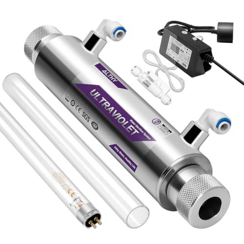 ALTHY UVF-FS11 Ultraviolett-Wasserfilter, UV-Wassersterilisator für Untertisch-Wasserreiniger oder Umkehrosmosesystem, mit intelligentem Durchflusssensorschalter, 1 GPM, 110–240 V, 11 W ALTHY UVF-FS11 Ultraviolett-Wasserfilter, UV-Wassersterilisator für Untertisch-Wasserreiniger oder Umkehrosmosesystem, mit intelligentem Durchflusssensorschalter, 1 GPM, 110–240 V, 11 W von ALTHY