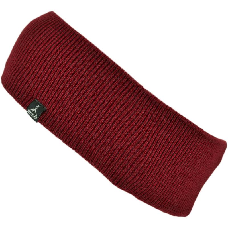 ALTIDUDE Headband Rip Strick Stirnband Kopfband Ohren Schützer 100%Merino Wolle-Bordeaux von ALTIDUDE