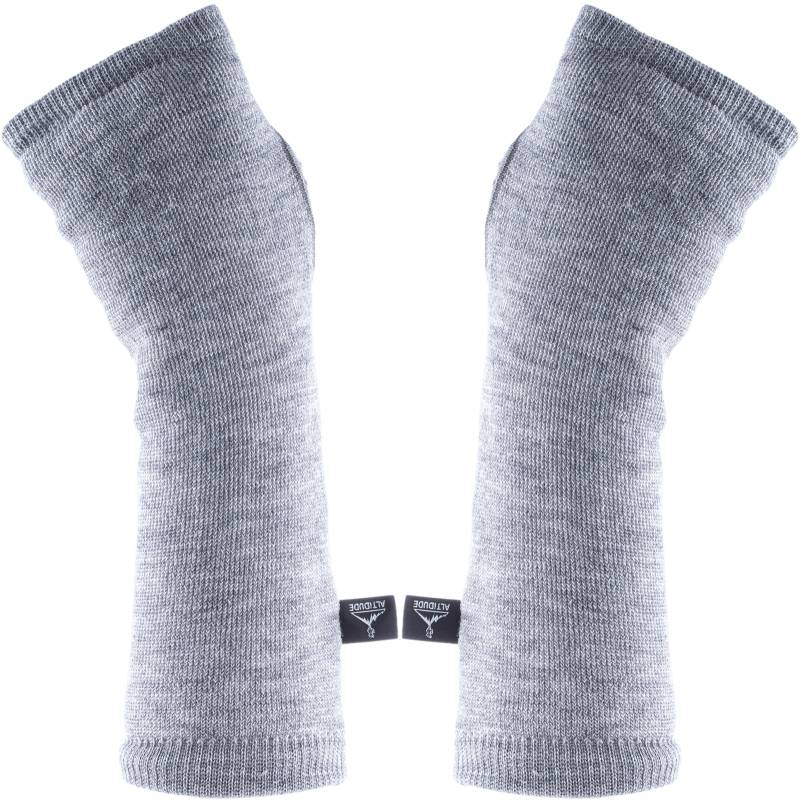 ALTIDUDE Wristwarmer Terry Arm Stulpen Pulswärmer Fingerlos 100% Merino Wolle-Light Grey von ALTIDUDE
