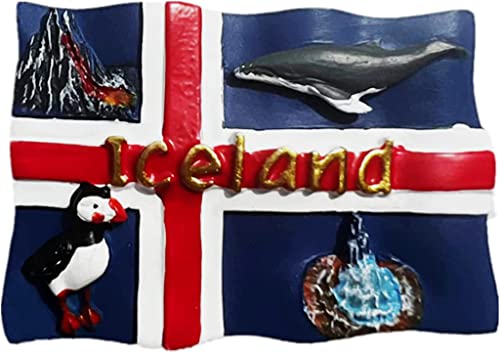 Flagge von Island Magnet Kühlschrank Kühlschrank Magnet Dekoration Aufkleber Souvenir Harz Handwerk Küche Whiteboard von ALTKO