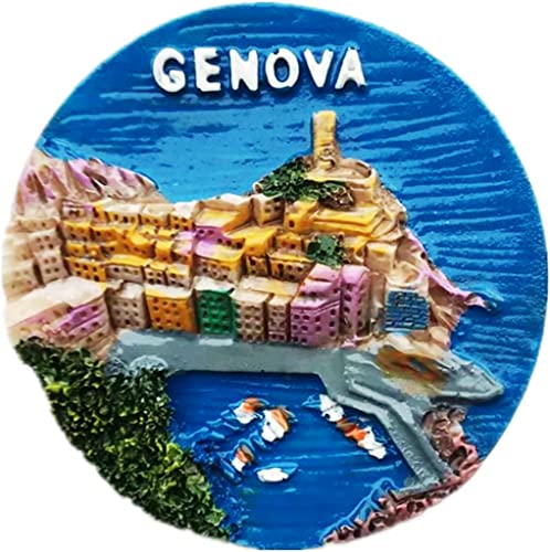 Genua Italien Magnet Kühlschrank Kühlschrank Magnet Dekoration Aufkleber Souvenir Harz Handwerk Küche Whiteboard von ALTKO