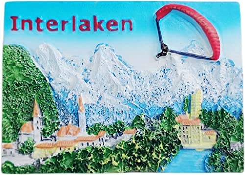 Interlaken Schweiz Magnet Kühlschrank Kühlschrank Magnet Dekoration Aufkleber Souvenir Harz Handwerk Küche Whiteboard von ALTKO