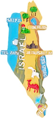 Karten-Stil Israel Magnet Kühlschrank Kühlschrank Magnet Dekoration Aufkleber Souvenir Harz Handwerk Küche Whiteboard von ALTKO