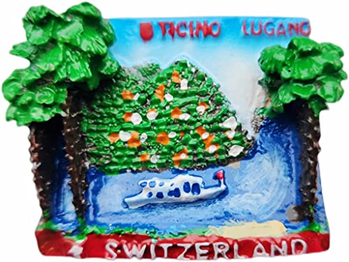 Lugano Ticino Schweiz Magnet Kühlschrank Kühlschrank Magnet Dekoration Aufkleber Souvenir Harz Handwerk Küche Whiteboard von ALTKO