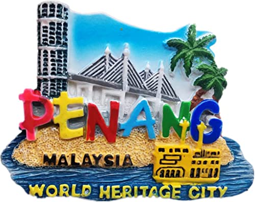 Penang Malaysia Asien Magnet Kühlschrank Kühlschrank Magnet Dekoration Aufkleber Souvenir Harz Handwerk Küche Whiteboard von ALTKO