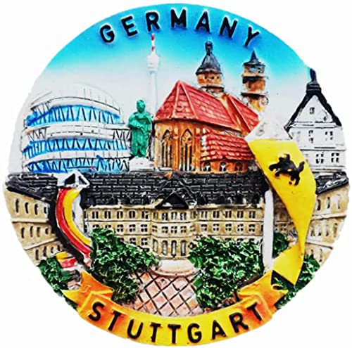 Stuttgart Deutschland Magnet Kühlschrank Kühlschrank Magnet Dekoration Aufkleber Souvenir Harz Handwerk Küche Whiteboard von ALTKO