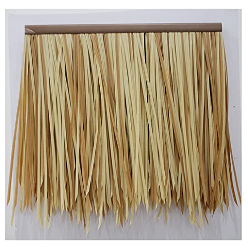 Palm Thatch Runner Roll PE Flame Retardant Material Simulation Thatch Tile Plastic Straw Thatch Shed Wooden House Farm Decoration Fake Straw, Yellow A(Taille : 0,5x0,5 m/pièce) (Color : Yellow c, Si von ALTMSTE