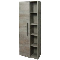 NON - Säule für das Badezimmer LosAngeles, Säulenschrank für Badezimmer mit 1 Tür, Hängeschrank mit 5 Einlegeböden, cm 51x25h135, Eiche von ARKITMOBEL