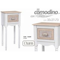 Altri - 2x Nachttisch Charm Kamera Shabby mit Schublade cm 33 x 27 x 73 h von ALTRI