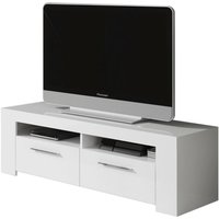 Altri - TV-Ständer Stamford, Wohnzimmer TV-Sideboard, TV-Ständer mit 2 Türen, Niedriges Sideboard für Wohnzimmer, cm 120x42h40, Glänzend Weiß von ALTRI