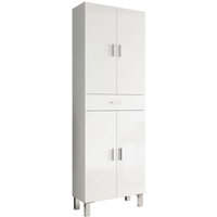 Iberodepot - Mehrzweck-Kabinett Oxnard, Schrank für Badezimmer oder Waschküche mit 4 Türen und 1 Schublade, Mehrzweck-Schuhschrank, cm 60x29h182, von CALICOSY