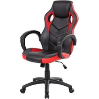 Gaming-Stühl Caloundra, Gaming-Sessel für Erwachsene, Schreibtischstuhl, Cm 66x61h104/114, Schwarz und Rot von ALTRI