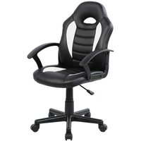 Altri - Gaming-Stühl Hervey, Kinder-Gaming-Sessel, Schreibtischstuhl, Cm 56x55h89/100, Schwarz und Weiß von ALTRI