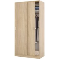 Kleiderschrank 100x50x200h cm mit 2 Schiebetüren und 1 Einlegeboden kanadische Eiche – Pino Kleiderschrank 100x50x200h cm mit 2 Schiebetüren und 1 Einlegeboden kanadische Eiche – Pino von ALTRI