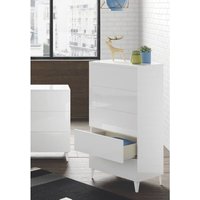 Altri - Kommode mit Schubladen Roseville, Wöchentlich mit 5 Schubladen, Kommode für Schlafzimmer, Moderne wöchentlich, cm 61x40h117, Weiß von ALTRI