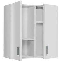 Altri - Mehrzweck-Wandschrank 59x60 cm mattweiß mit zwei Türen und zwei ausziehbaren Regalen - Parga von ALTRI