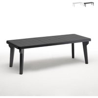 Tisch im Freien Mercurio, rechteckiger Tisch, ausziehbarer Garten- oder Bartisch, 100% Made in Italy, cm 160-220x90h74, Anthrazit von ALTRI