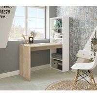 Calicosy - Umkehrbarer Schreibtisch mit Regal - L120 cm - Weiß von ALTRI
