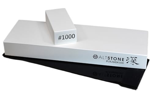ALTSTONE Schleifstein Schleifstein, mittlere Körnung #1000 w/Nagura, 18 x 6,1 x 2 cm (Pro Power. Perfekt kompakt für den Heimgebrauch), hergestellt in Japan (#1000) von ALTSTONE