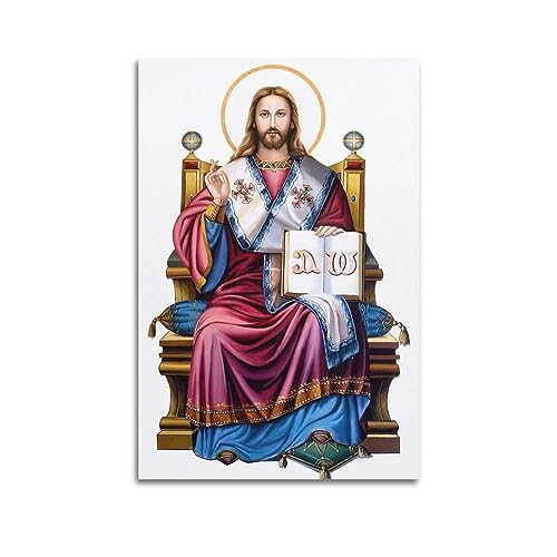 ALTUY Jesus-Poster Auferstehung Jesu auf dem Thron des Königs, dekoratives Gemälde, Leinwand, Poster, 30 x 45 cm von ALTUY
