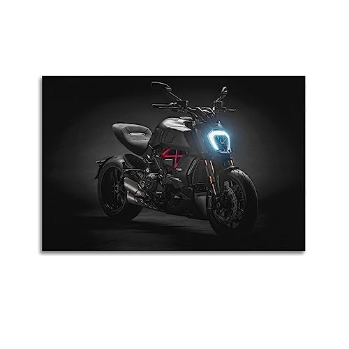 ALTUY Motorräder Poster für Ducati Diavel Motorrad dekorative Malerei Leinwand Poster 24x36inch(60x90cm) von ALTUY
