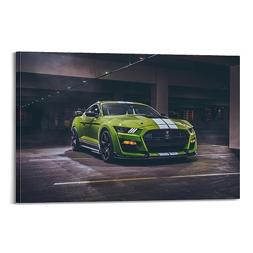 ALTUY Sportwagen-Poster für Ford Mustang Shelby GT500, dekoratives Gemälde, Leinwand, Poster, 30 x 45 cm von ALTUY