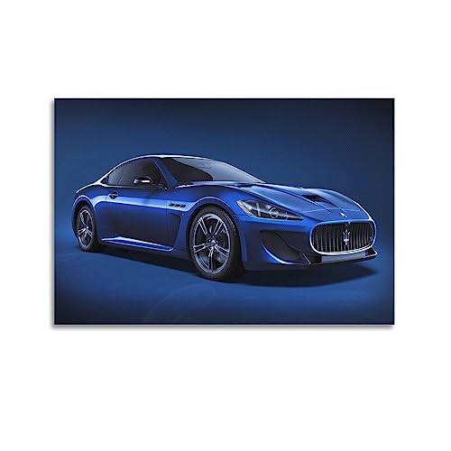 ALTUY Sportwagen-Poster für Maserati GranTurismo, luxuriöses Auto, dekoratives Gemälde, Leinwand, Poster, 40 x 60 cm von ALTUY