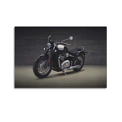 ALTUY Vintage-Motorrad-Poster für Triumph Bonneville Speedmaster, dekoratives Gemälde auf Leinwand, 60 x 90 cm von ALTUY