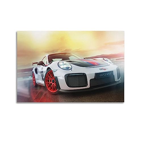 Sportauto-Poster für Porsche 911 GT2 RS Supercar, dekoratives Gemälde, Leinwand, Wand- und Kunstbild, Familienzimmer, 40 x 60 cm von ALTUY