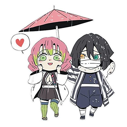 ALTcompluser Anime Autoaufkleber Demon Slayer Kimetsu No Yaiba Car Sticker Auto Fenster Tuning Vinyl Aufkleber (Mitsuri Kanroji &Obanai Iguro) von ALTcompluser