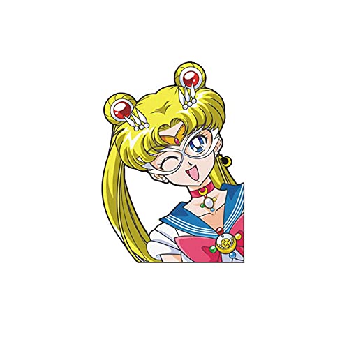 ALTcompluser Anime Autoaufkleber Sailor Moon Car Sticker Auto Fenster Tuning Vinyl Aufkleber(Usagi Tsukino 14x10 cm) von ALTcompluser