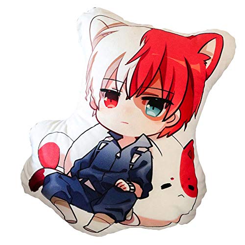ALTcompluser My Hero Academia Figuren Dekokissen/Zierkissen, Plüschpuppe Spielzeug Kissen, Weicher Flauschig Kissen Sofa Auto Dekoration Wohnkultur(Todoroki Shoto) von ALTcompluser