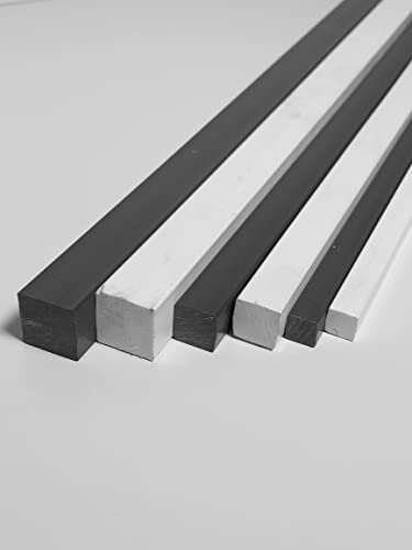 PVC Vierkant Stab 15 x 15 weiß, Lang 1000 mm ALTintec® von ALTintec