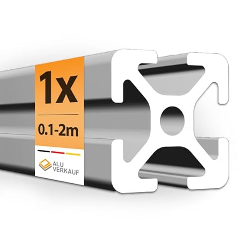 Alu-Verkauf Aluprofil 20x20mm Nut 6-1x Aluminium Profil 1300mm - Maße & Stückzahlen wählbar - T-Nut Schiene - Systemprofil aus Aluminium für Profis und Hobbyanwender von ALU VERKAUF