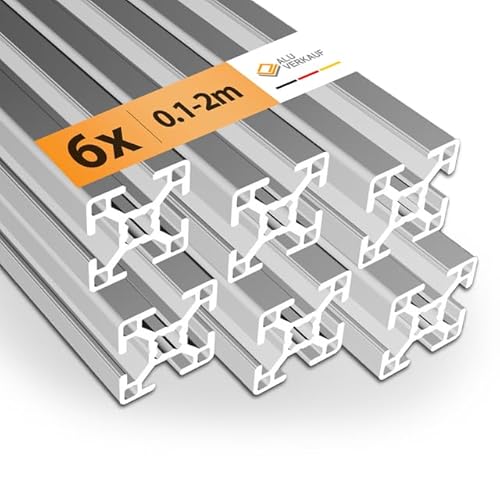 Alu-Verkauf Aluprofil 30x30mm Nut 8-6x Aluminium Profil 1700mm - Maße & Stückzahlen wählbar - T-Nut Schiene - Systemprofil aus Aluminium für Profis und Hobbyanwender von ALU VERKAUF