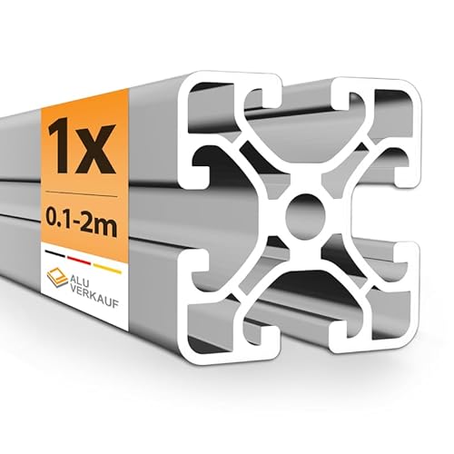 Alu-Verkauf Aluprofil 40x40mm Nut 8-1x Aluminium Profil 600mm - Maße & Stückzahlen wählbar - T-Nut Schiene - Systemprofil aus Aluminium für Profis und Hobbyanwender von ALU VERKAUF