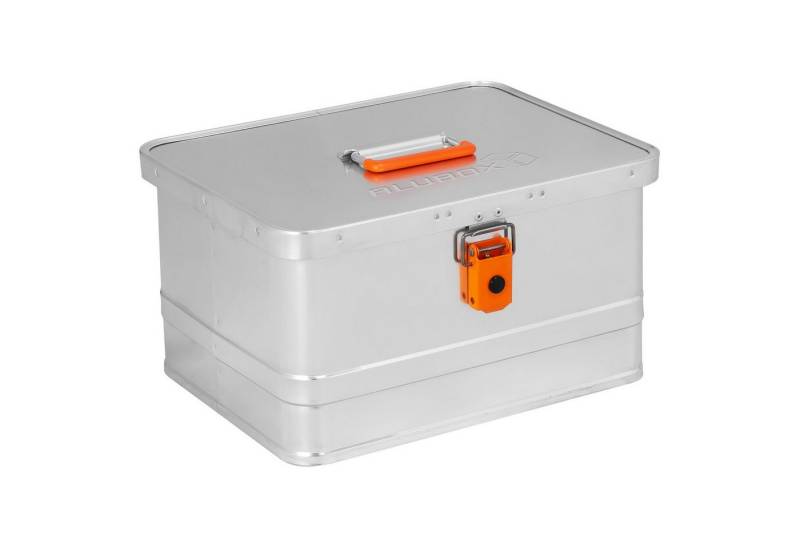 ALUBOX Aufbewahrungsbox mit Deckel Werkzeugkiste Alukiste, umlaufende Gummidichtung - Bohrung für Zylinder- oder Vorhängeschloss von ALUBOX