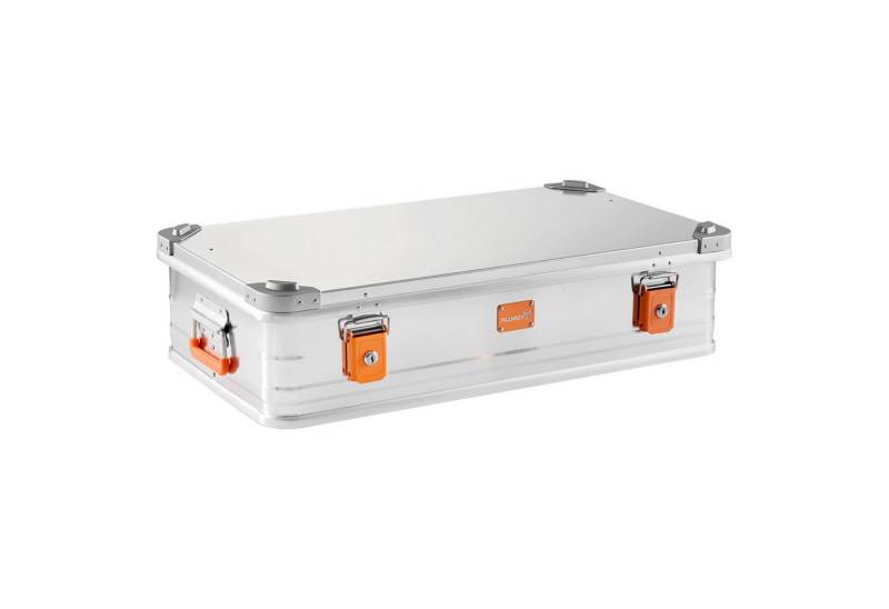 ALUBOX Aufbewahrungsbox Alukiste 50 Liter mit Druckguss Stapelecken (stapelbar auf E92), inkl. Schlösser von ALUBOX