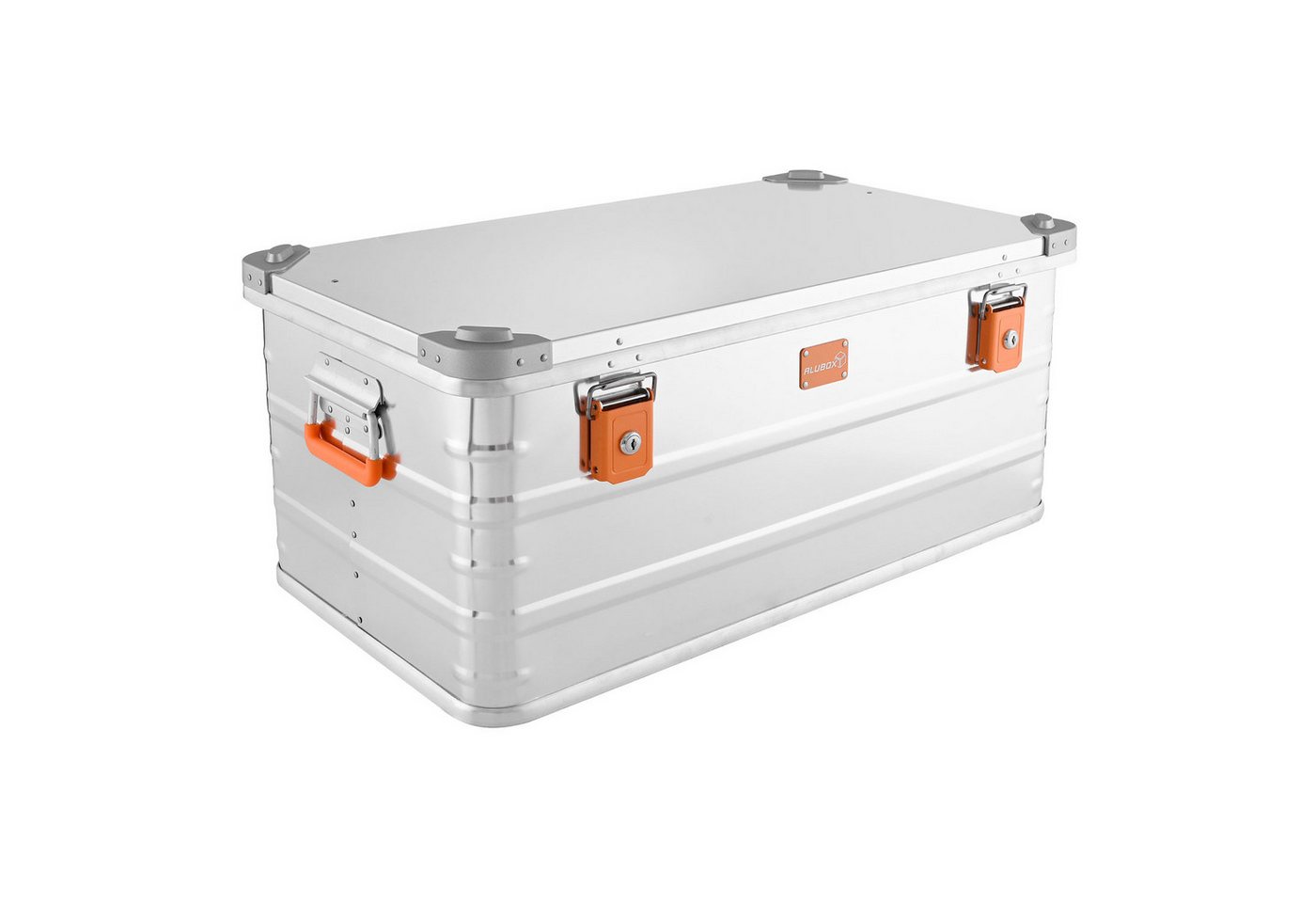 ALUBOX Aufbewahrungsbox Alukiste Tranportbox mit Stapelecken Premium E-Serie (92 Liter), inkl. Schlösser von ALUBOX