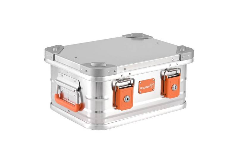 ALUBOX Aufbewahrungsbox mit Deckel und Stapelecken Premium E-Serie (18 Liter), inkl. Schlösser von ALUBOX