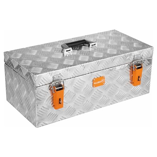 Alubox® Werkzeugkiste - Werkzeugbox 1,5mm Wand-Stärke - XXL Werkzeug Transport Box - 59,5 x 29 x 23,5 cm - 38 Liter von Alubox
