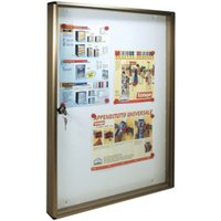 Magnet-hinweistafel bronzata trimec 550x50x730h von ALUBOX