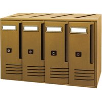 Miteigentum Mailbox Mod. Bronzefarbiger Aluminiumwürfel 4 Plätze von ALUBOX