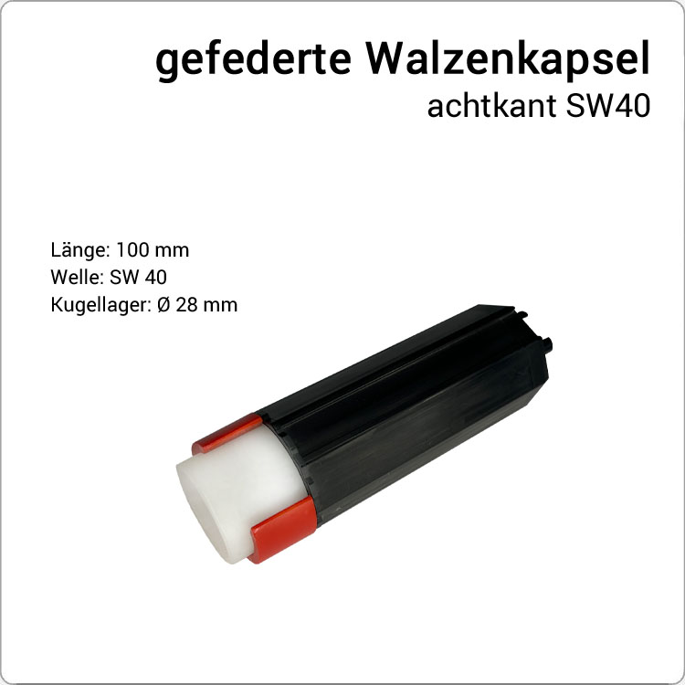 Mini-Feder-Kapsel für 8-kant 40 mm, 100 mm lang von ALULUX